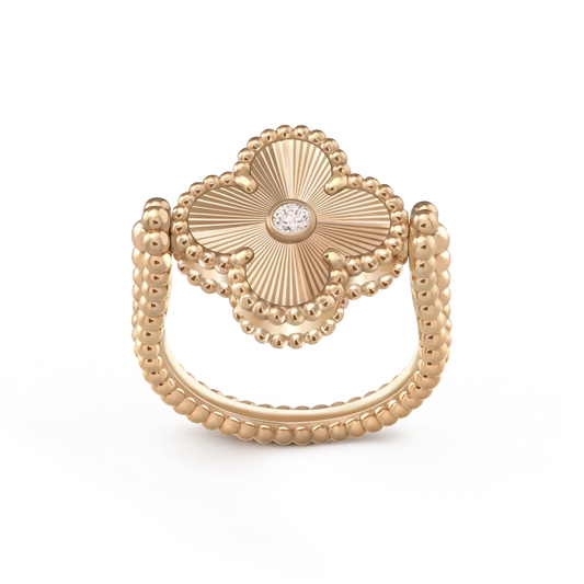 [Luxe Jewelry]CLOVER RIVERSIBLE ROSE GOLD RING