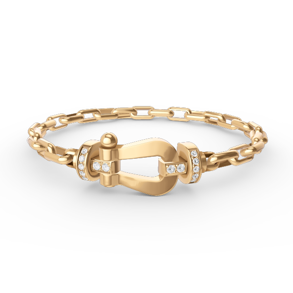 [Luxe Jewelry]FORCE LARGE HORSESHOE CLASP  METAL BRACELET