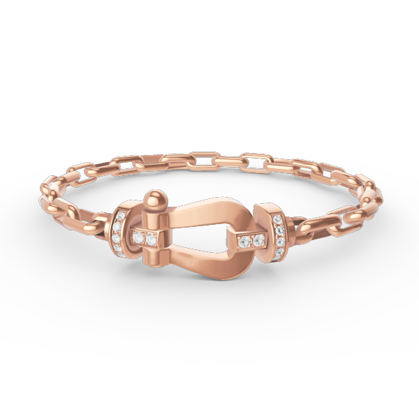 [Luxe Jewelry]FORCE LARGE HORSESHOE CLASP  METAL BRACELET