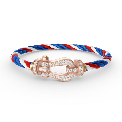 [Luxe Jewelry]FORCE LARGE HORSESHOE FULL DIAMOND BRACELET ROSE GOLD