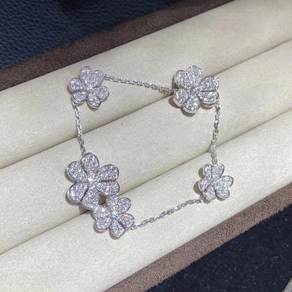 [Luxe Jewelry]FRIVOLE SILVER 5 FLOWERS BRACELET