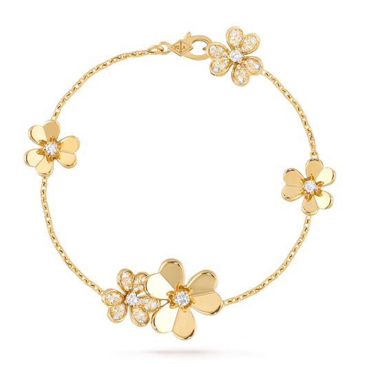 [Luxe Jewelry]FRIVOLE GOLD 5 FLOWERS BRACELET