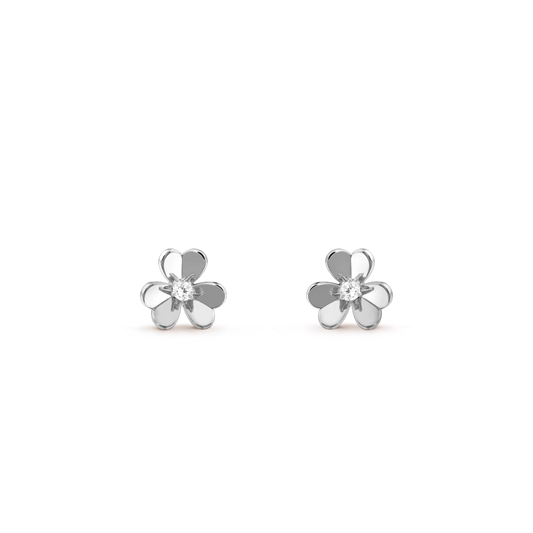 [Luxe Jewelry]FRIVOLE MINI SILVER FLOWER EARRINGS