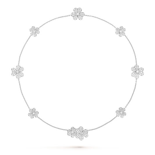 [Luxe Jewelry]FRIVOLE SILVER 9 FLOWERS NECKLACE