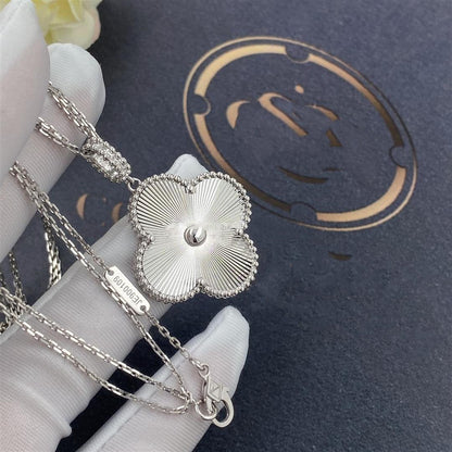 [Luxe Jewelry]CLOVER 25MM SILVER BIG CLOVER NECKLACE