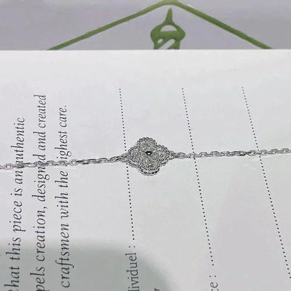 [Luxe Jewelry]CLOVER  SINGLE FLOWER BRACELET SILVER