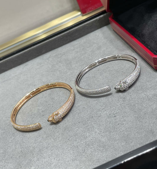 [Luxe Jewelry]PANTHERE FULL DIAMOND OPEN BRACELET