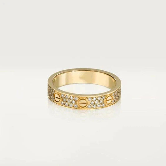 [Luxe Jewelry]LOVE RING 3.6MM DIAMOND PAVED